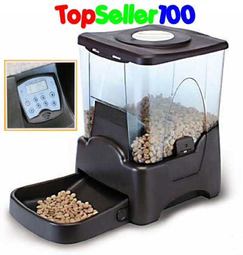 Large Automatic Pet Feeder Electronic Programmable Portion Control Dog Cat Feeder w/ LCD display