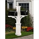 Newport Plus Double Mailbox Post Color: Granite