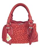 Charm & Luck Hudson Satchel Purse in Red
