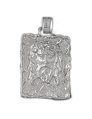 Clevereves 14K White Gold Pendant Religious Medal 10.2 - Gram(s)