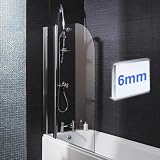 Straight Bath Shower Screen with Panel