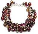 Sterling Silver and Freshwater Pearl Bracelet with Swarovski Crystal - 7 Inches Long (Small-Medium) - Gift Boxed (B1)