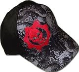 51n5uJZ5RkL. SL160  Gears of War: Red Skull with Enemy Splash Flex Black Cap