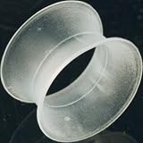 One Silicone Double Flared Skin Eyelet: 0g 3/8 Clear