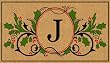 Monogram Holiday Coir Mat - J