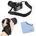 GTMax Black Anti-Slip Neoprene Camera shoulder/Neck Strap Belt + Heavy Duty Stabilizing Hand Grip Strap + Microfiber Cleaning Cloth for FujiFilm FinePix X100S, X100S, S8200, S4200, S4500, SL300, S3200, HS50EXR, HS20EXR, S2950, S2800HD; Pentax X-5; Canon SX510 HS, SX50 HS, SX500 IS, EOS T5i SL1 or any other Heavy SLR Digital Cameras