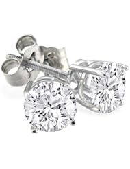 1 1/2ct Diamond Stud Earrings set in Platinum VS2 GH