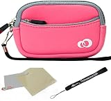 Baby Pink - Grey Trim Slim Protective Soft Neoprene Cover Carrying Case Sleeve with Extra Pocket for Nikon Coolpix S2500 S3100 S4100 S5100 S6100 S6200 S8100 S8200 Point and Shoot Digital Camera + Includes a anti glare screen protector, will protect from any small scratches and dirt.