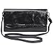 Jack&Chris® New Women Leather Envelop Clutch Shoulder Tote Bag Handbag Purse,WBGT035 (Black)