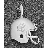 LogoArt Michigan State Spartans Sterling Silver Helmet Pendant