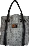 Women's Guess Purse Handbag Founders Tote Black/White Signature Print