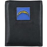 San Diego Chargers Black Genuine Leather Executive Trifold Wallet