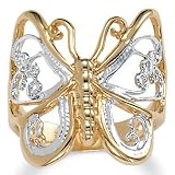 Butterfly 14k Gold-Plated Ring