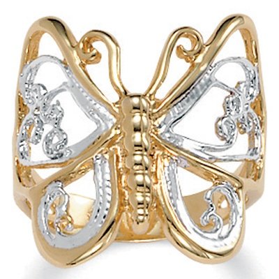 Butterfly 14k Gold-Plated Ring