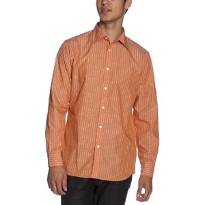 Claiborne by John Bartlett Mens Framed White Stripe Woven Shirt