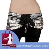 BellyLady Multi Row 338 Coin Belly Dance Wrap, Silver Coins BLACK 51n654%2B6aEL. SL160 BellyLady Multi Row 338 Coin Belly Dance Wrap, Silver Coins BLACK
