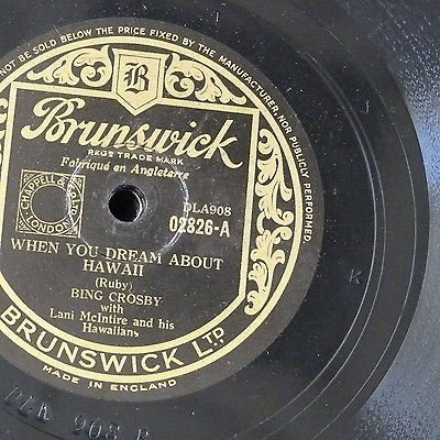 Bing Crosby - 78rpm Bing Crosby When You Dream About Hawaii / Sail Along Silv`ry Moon - Zortam Music