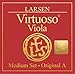 Larsen Virtuoso Viola Strings – Professional Soloist Set with A Ball End for Projection & Depth