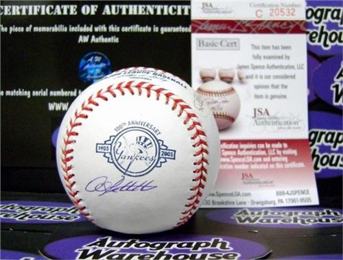 Andy Pettitte Autographed/Hand Signed Yankees 100th Anniversary Baseball (New York Yankees) JSA
