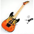 E-Gitarre "Flames" mit Humbucker und Tremolo Bridge NEU