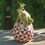 Dekofigur Frosch / Froschkönig auf Kugel 20cm