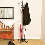 Southern Enterprises HP0375M Metal Scroll Hall Tree Coat Rack,