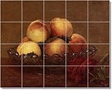 Henri Fantin-Latour Fruit Vegetables Kitchen Tile Mural 17. 12.75x17 in. using (12) 4.25x4.25 tiles.