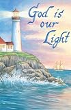 Coastal Lighthouse God Is Our Light Large Flag