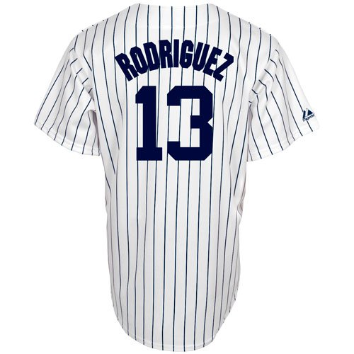 MLB Alex Rodriguez New York Yankees Replica Home Jersey,White (XX-Large)