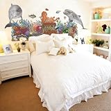 Dolphin Treasure Mural Dry Rub Transfer Kit