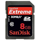 SanDisk 8GB Extreme III - SDHC Class 10 High Performance memory card (SDSDX3-008G-P31, Retail Packaging) - NEW 30MB/s edition
