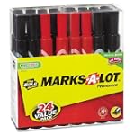 Permanent Marker Large Chisel Tip Assorted 24/Set