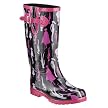 Women's Barbie 50th Anniversary Rain Boots - Black/Pink