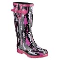 Women's Barbie 50th Anniversary Rain Boots - Black/Pink