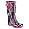 Women's Barbie 50th Anniversary Rain Boots - Black/Pink
