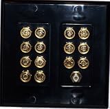 Black 14 Post Speaker Wall plate for 7 Speakers Dolby 7. 1 Media Room Series 51n6WW8Tn6L._SL160_ Black 14 Post Speaker Wall plate for 7 Speakers Dolby 7. 1 - Media Room Series