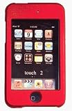 Apple iPod Touch 2nd Generation RED Snap-on Hard Rubberized Crystal Case GB 16 GB 16GB