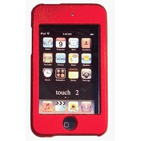 Apple iPod Touch 2nd Generation RED Snap-on Hard Rubberized Crystal Case GB 16 GB 16GB
