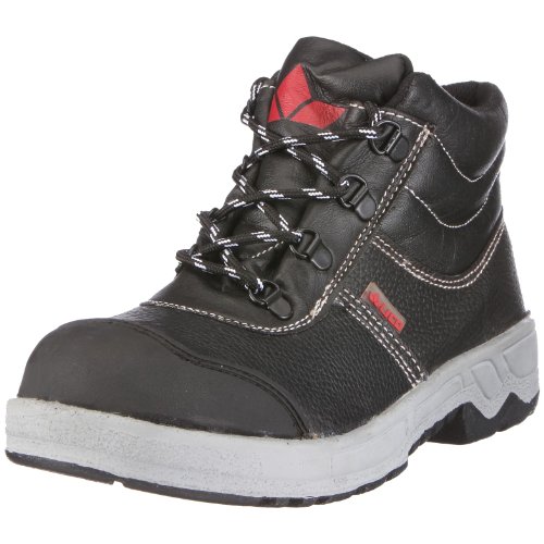 Lico Worker Herren Stiefel gepr�gtes Leder EU 42 schwarz/schwarz/grau/rot