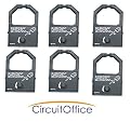 6 Pack Compatible Panasonic Kx-P110i Printer Ribbons, Works for KX-P1124I, KX-P113, KX-P115, KX-P1150