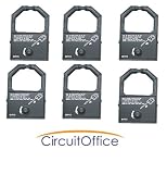 6pk non OEM Panasonic dot matrix ribbon RB904 compatible with KX-P110 KX-P115 KX-P145 cartridges. Fits KX-P1080 KX-P1090 KX-P1123 KX-P124 printers and more.