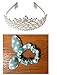 Follsy Charming Rhinestone Heart Flower Design Tiara Crown Headband Comb Pin Wedding Bridal Party Birthday Tiaras