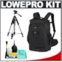 Lowepro Flipside 400 AW Digital SLR Camera Backpack (Black) + Tripod + Accessory Kit for Canon Rebel T3, T3i, T1i, T2i, EOS 60D, 5D, 7D, Nikon D3000, D3100, D5000, D5100, D7000, D300s, Olympus Evolt E-5, E-30, E-620 & Sony Alpha A560, A580, A33, A35, A55