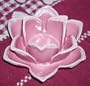 Avon Flower Tealight Candle Holder Pink Rose Ceramic Mothers Day