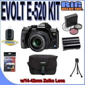 Click here to buy Olympus Evolt E-520 (262086) Digital SLR 10.0 MP Camera w  Zuiko Digital ED 14-42 mm f... by Olympus.