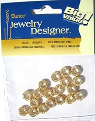 Gold Donut Cast Metal Lead Free Spacer Beads