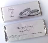 51n6kWso0PL. SL160  Personalised Chocolate Bar   Silver Wedding Bands