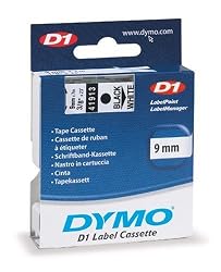 DYMO Labeling Tape, D1, Split Back, Adhesive, Easy Peel, 3/8"x23', Black on White