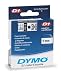 DYMO Labeling Tape, D1, Split Back, Adhesive, Easy Peel, 3/8"x23', Black on White