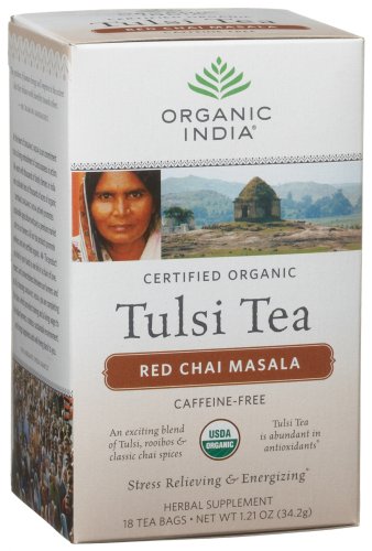Organic India Tulsi Red Chai Masala, 19-Ounce Boxes (Pack of 6) by Organic India